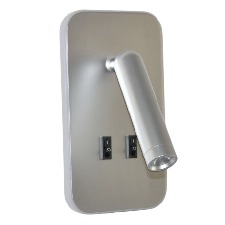 Portátil led de pared con SPOT móvil, DOBLE LUZ PLATA