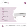 Rack para TV Lumax 2 puertas rustico 55 pulgadas Blanco