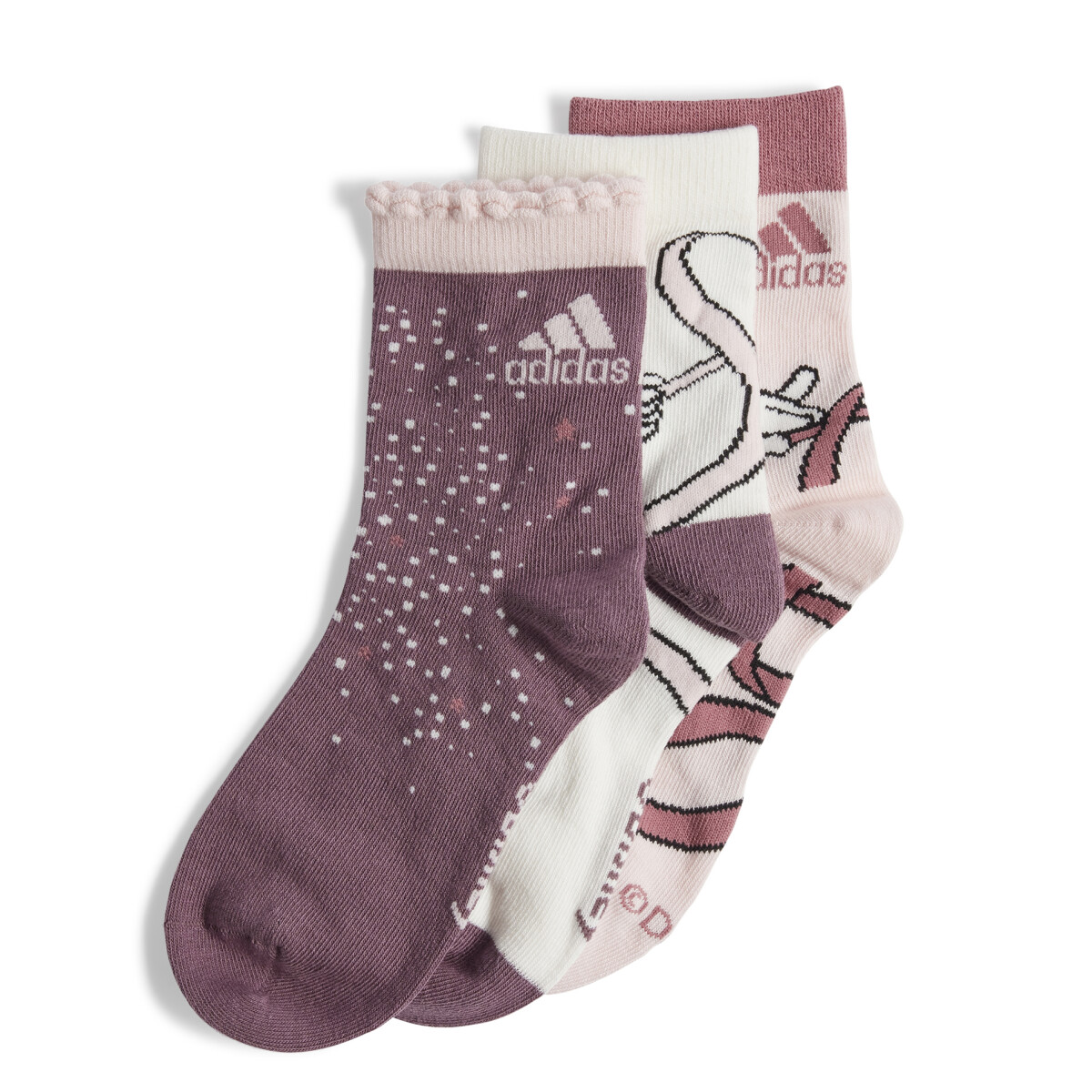 Medias Unisex Adidas Pack x3 - Beige - Rosado - Blanco 