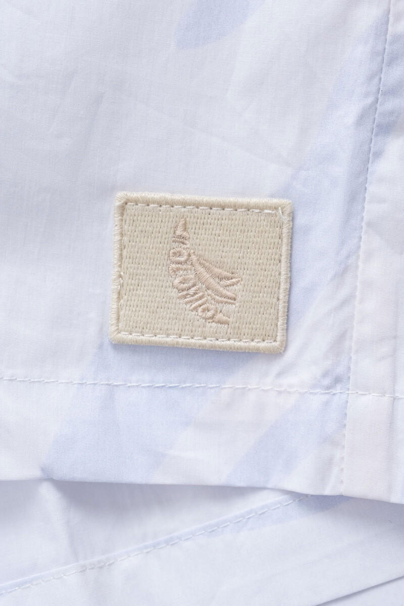 CAMP-COLLAR BOXY SHIRT Marble Sky