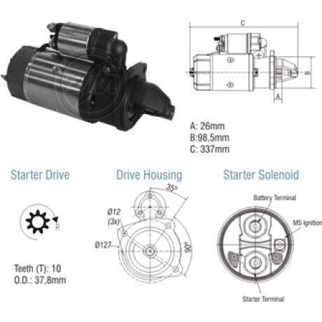 ARRANQUE - FORD CARGO-VW-TRUCKS BOSCH 24V ZM ARRANQUE - FORD CARGO-VW-TRUCKS BOSCH 24V ZM