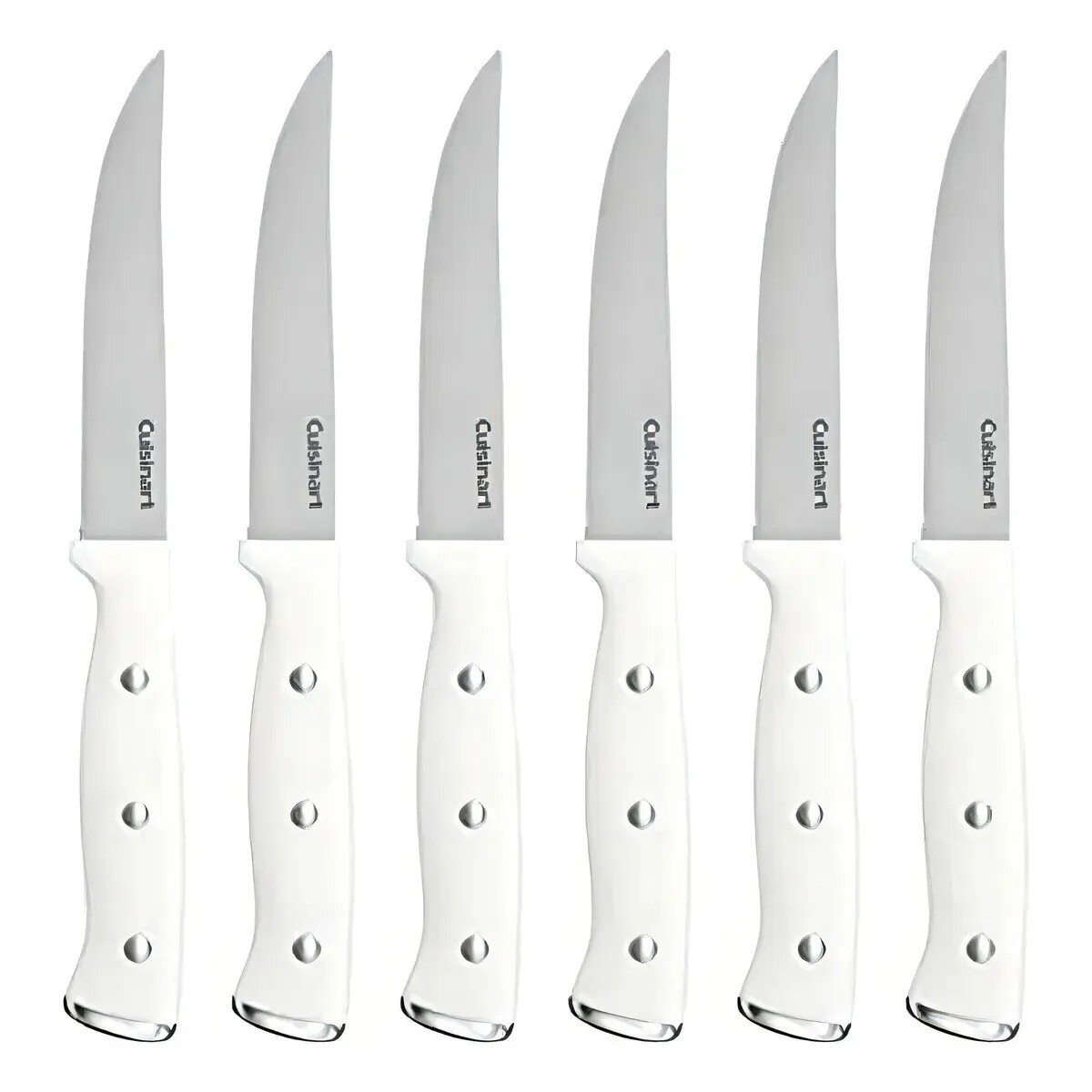 Set De Cuchillos acero inoxidable mango blanco Cuisinart 77WTR-6PSK 