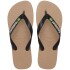 Sandalias Havaianas Brasil Logo Hombre Oro Rosa Negro