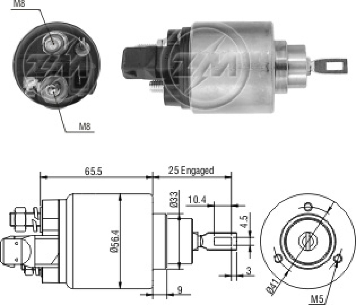 AUTOMATICO DE ARRANQUE NISSAN 12v BOSCH BLAZER S10-NISSAN FRONTIER XTERRA ZM 