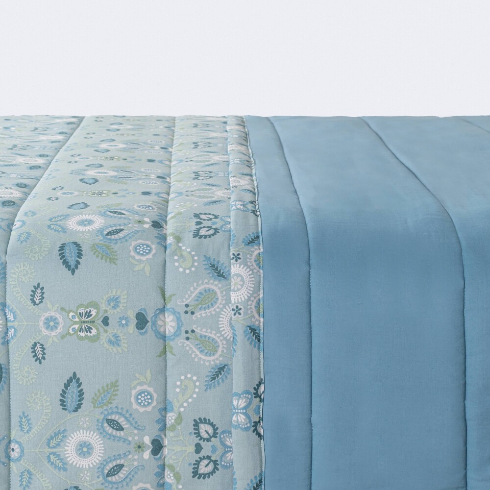 Edredón 120 hilos Denia Paisley Petroleo 270x240