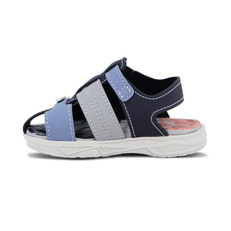 Molekinho Sandalia Casual Infantil Napa Floter Rustico Neo Marino-gris