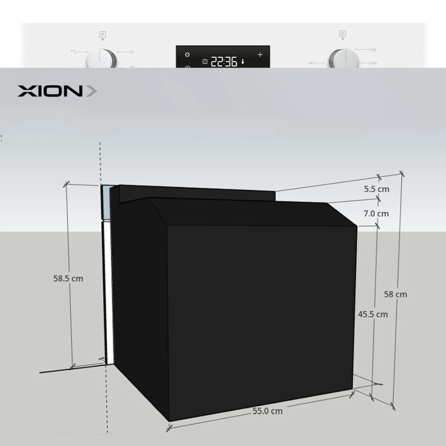 Horno de empotrar digital Negro Xión XI-HDE80B-CU Horno de empotrar digital Negro Xión XI-HDE80B-CU
