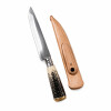 Cuchillo Artesanal Acero de Carbono Mango Simil Ciervo y Vaina de Cuero N°5 Cuchillo Artesanal Acero de Carbono Mango Simil Ciervo y Vaina de Cuero N°5
