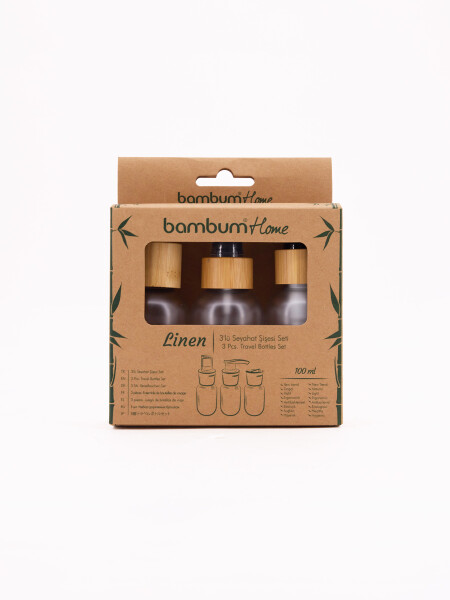 RECIPIENTES VIAJE SET 3 PCS MADERA