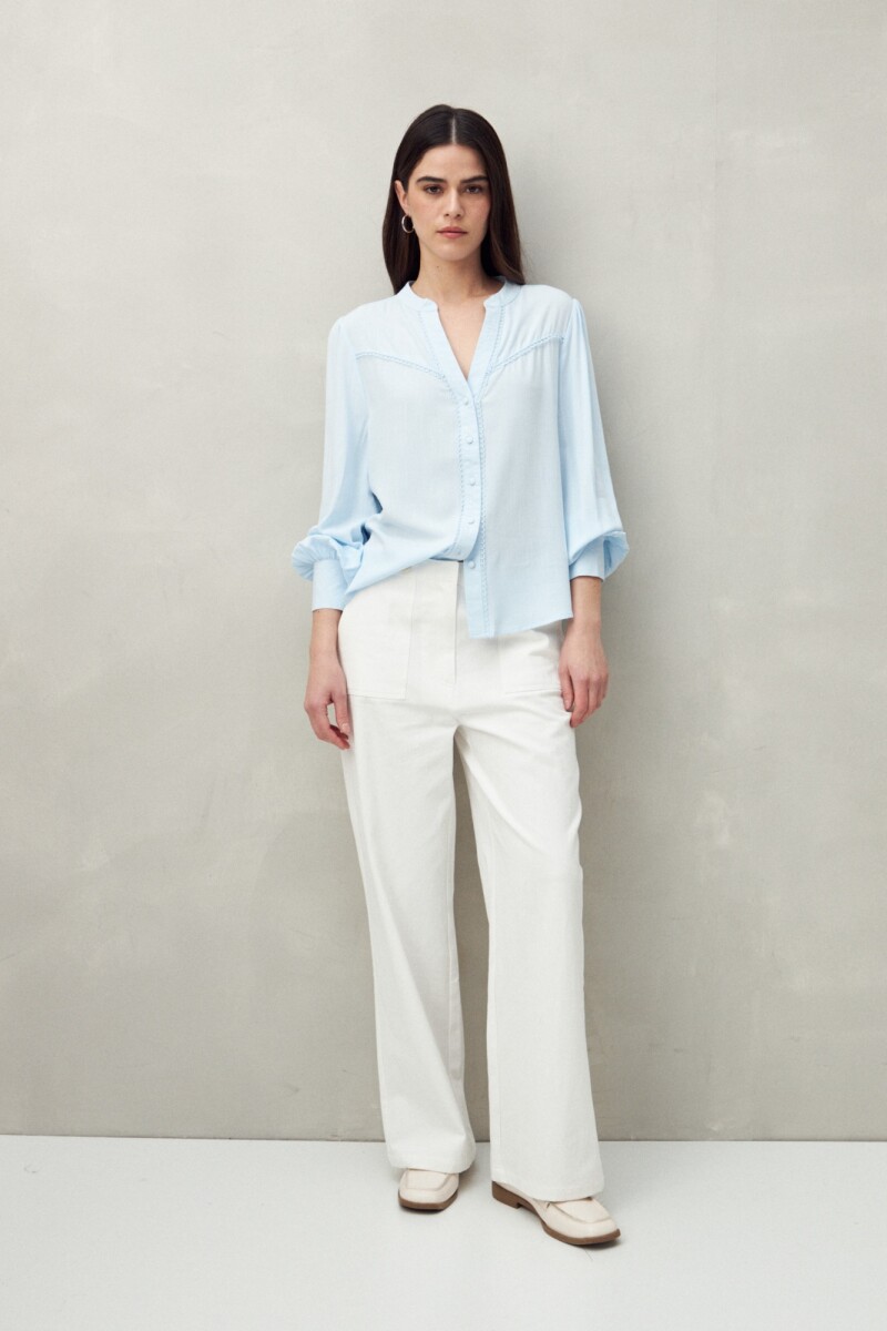 CAMISA BULLE Celeste