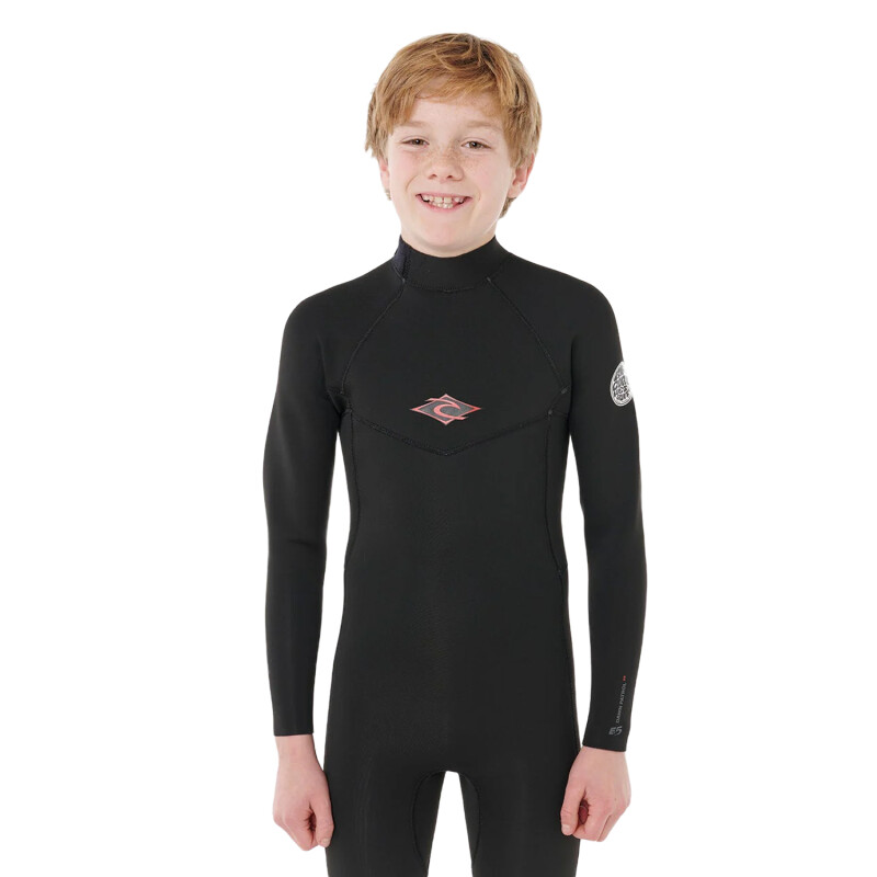 Traje Rip Curl Dawn Patrol de Niño Back Zip 4/3 - Negro Traje Rip Curl Dawn Patrol de Niño Back Zip 4/3 - Negro