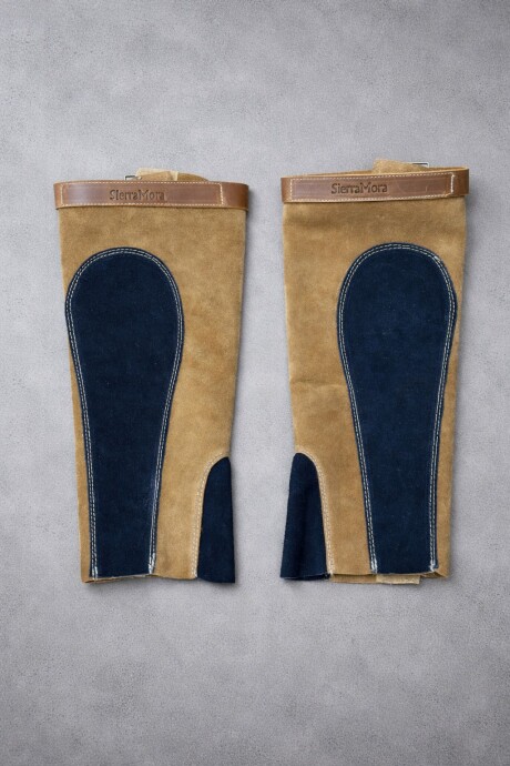 Polainas Combinadas Camel / Azul Marino