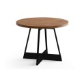JUEGO DE COMEDOR REDONDO + 4 SILLAS - NOGAL/NEGRO JUEGO DE COMEDOR REDONDO + 4 SILLAS - NOGAL/NEGRO