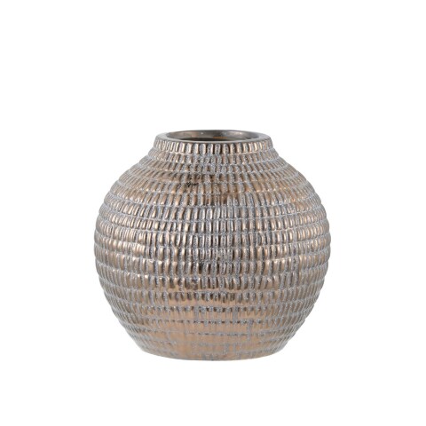 FLORERO PEQUEÑO 15x15x15CM CERAMICA DORADO FLORERO PEQUEÑO 15x15x15CM CERAMICA DORADO