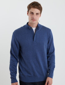 470416 SWEATER HARRY Azul Piedra Melange