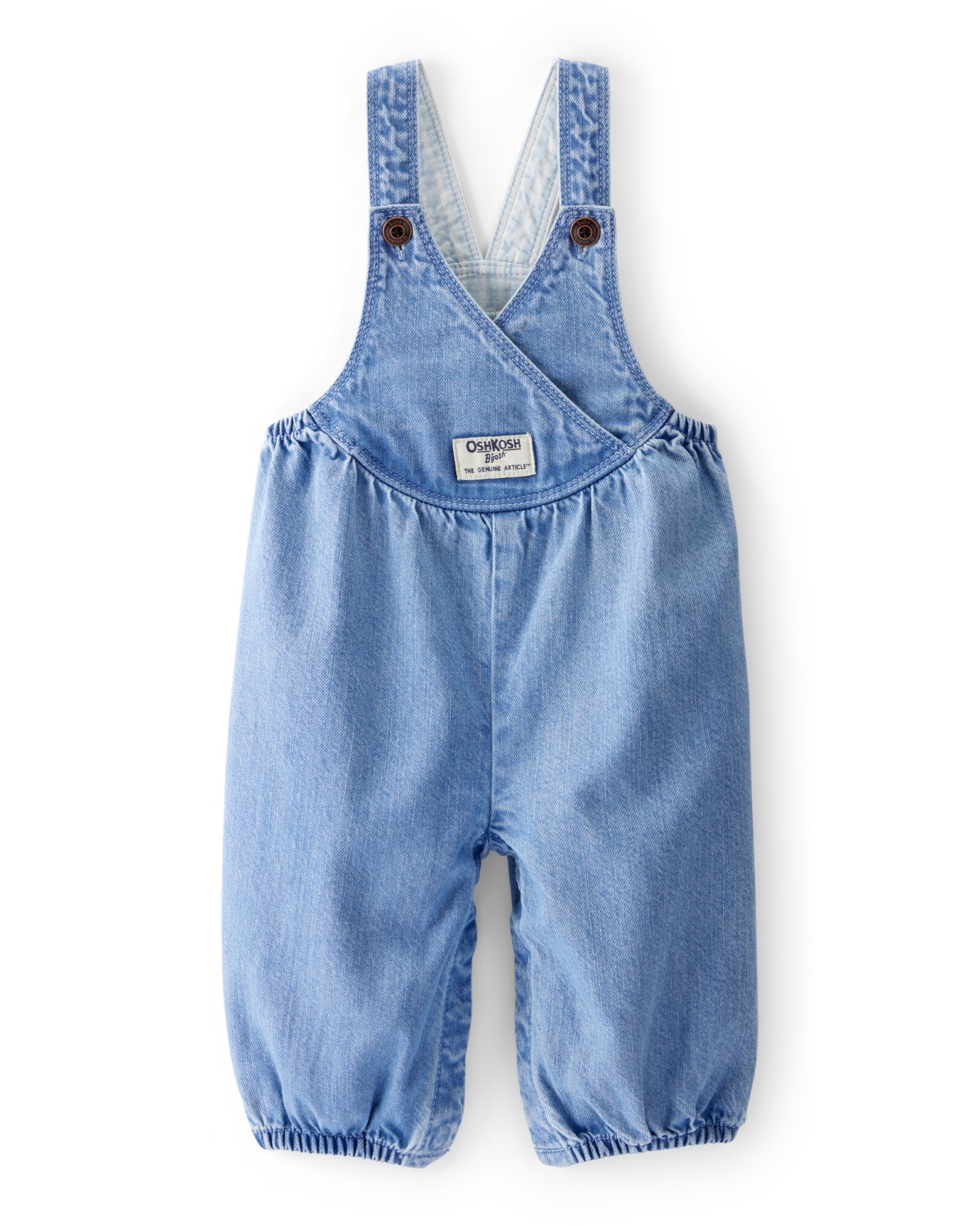 Enterito de chambray, escote en v Sin color
