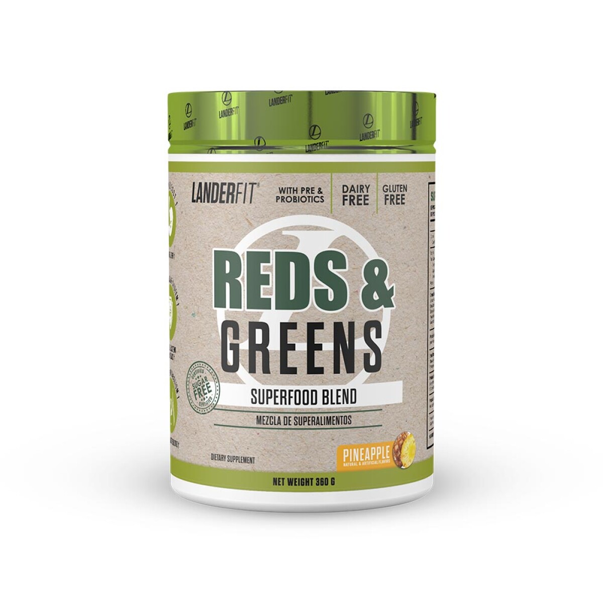 LANDERFIT REDS & GREENS PINEAPPLE FR. X 