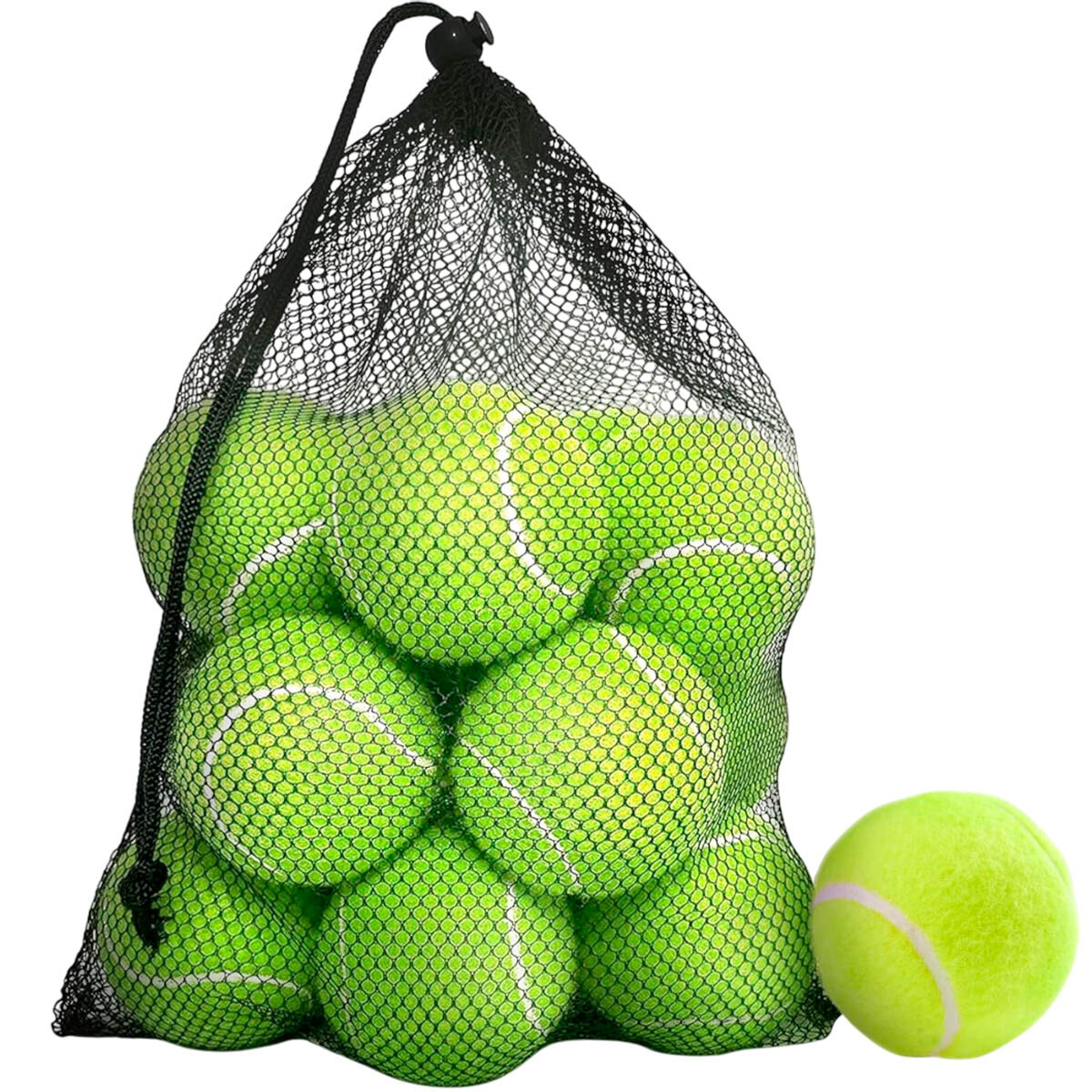 Set X18 Pelotas Tenis Entrenamiento Bolsa Malla 