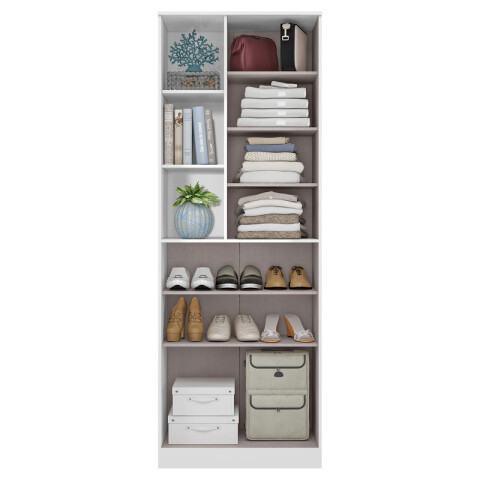 Multiuso Organizador Zapatera Lince 2 Puertas 7 Estantes con Nichos - Blanco Multiuso Organizador Zapatera Lince 2 Puertas 7 Estantes con Nichos - Blanco