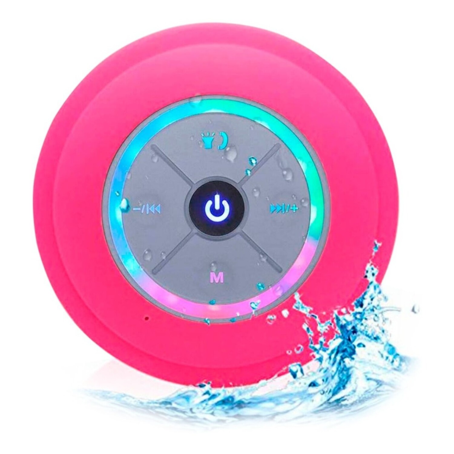 Parlante Bluetooth Ducha Ventosa Rgb Radio Fm Calidad - Color Variante Rosa  chicle — Atrix