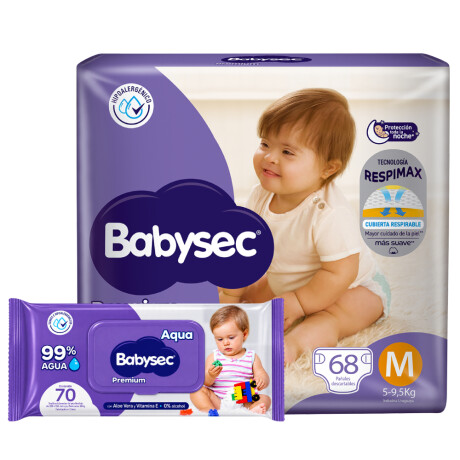 Pack Pañales Babysec Premium Jumbo Pack M 68 Unidades + Toallitas Premium 99% Agua 70 Unidades Pack Pañales Babysec Premium Jumbo Pack M 68 Unidades + Toallitas Premium 99% Agua 70 Unidades