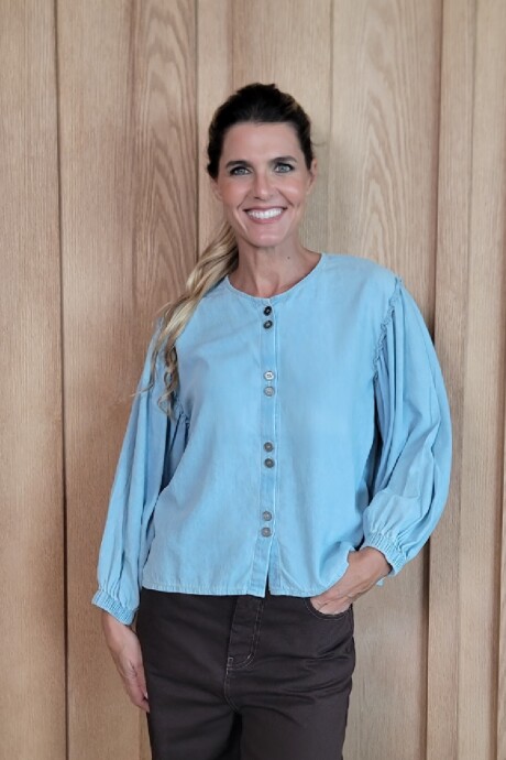 Camisa Melón Denim Celeste