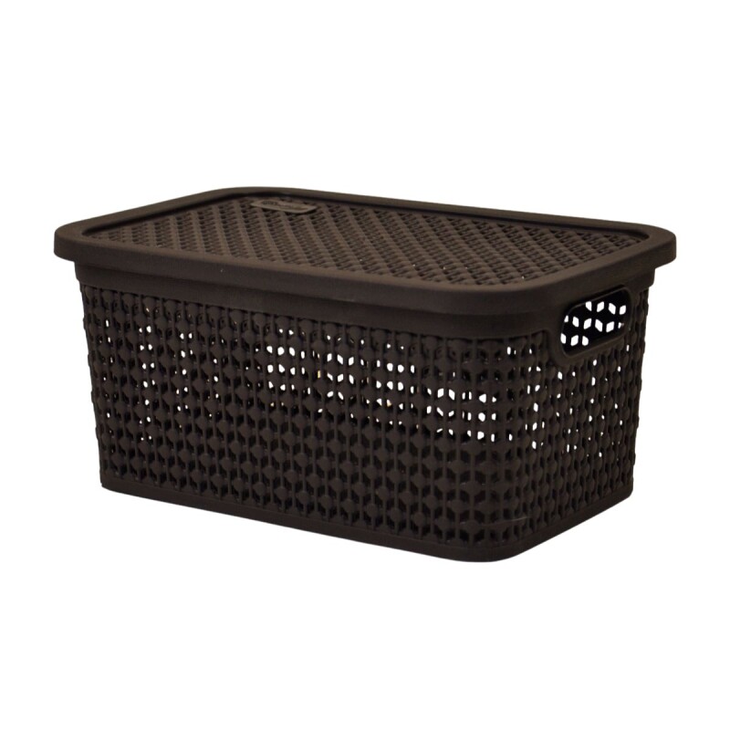 Caja simil ratán 2,5 Lts CHOCOLATE