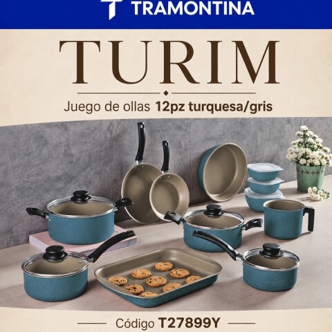 Ollas Tramontina TurIm 12P 27899/497 Turquesa Ollas Tramontina TurIm 12P 27899/497 Turquesa