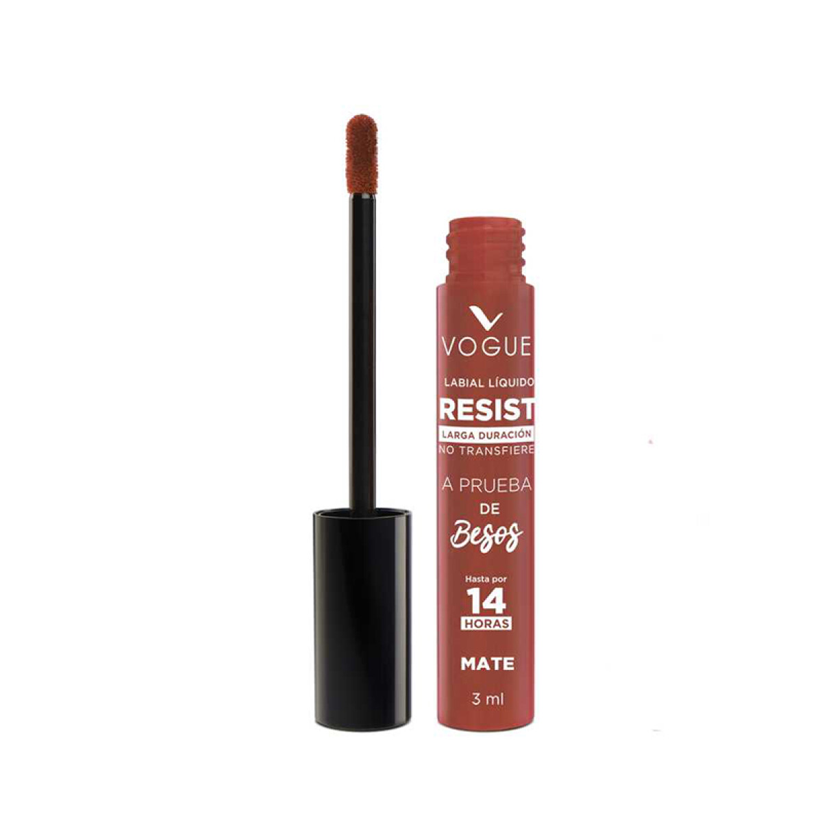 Labial líquido resist a prueba de besos Vogue - Tono 03 Caramelo 