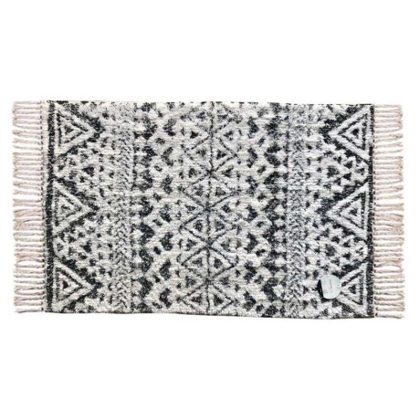 Alfombra 50X80Cm Triangulos Tribal Blanco Y Negro