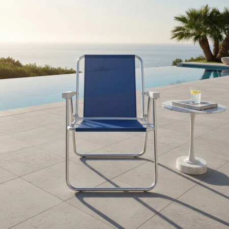 SILLA ALTA ALUMINIO MOR SANNET AZUL SILLA ALTA ALUMINIO MOR SANNET AZUL