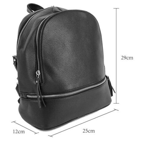 Mochila Canva en cuerina con doble cierre Bordó