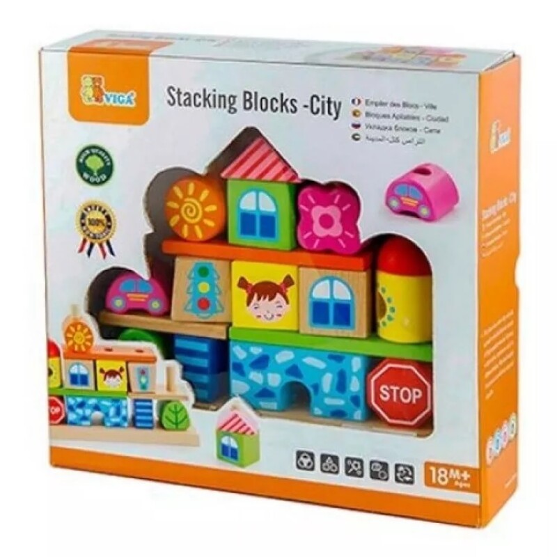 Bloques apilables de madera VIGA - Ciudad Bloques apilables de madera VIGA - Ciudad