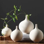 FLORERO CERAMICA D16x17CM BLANCO/NEGRO MATE FLORERO CERAMICA D16x17CM BLANCO/NEGRO MATE