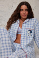 Pijama mafalda franela algodon Celeste