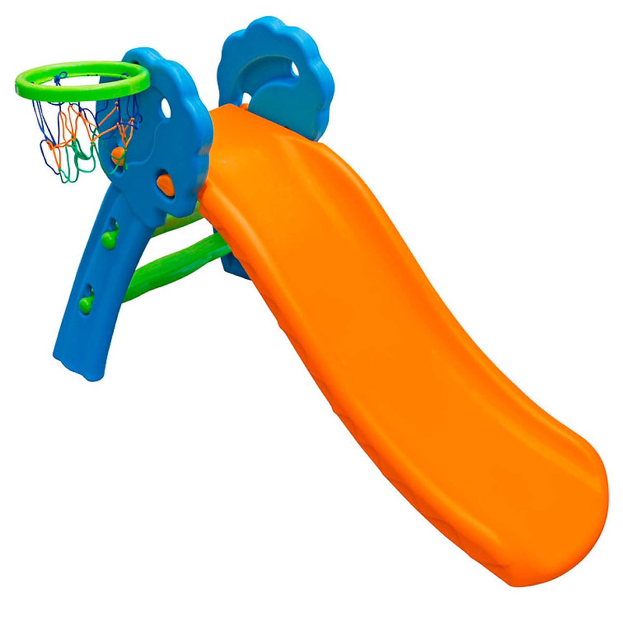 Tobogan Infantil Plastico Mediano P nino Aro Basket Celeste con naranja El Rey del entretenimiento