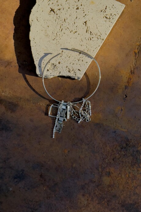Strass Necklace Plateado