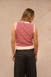 TOP DALIA - RAYADO ROJO Y CRUDO TOP DALIA - RAYADO ROJO Y CRUDO