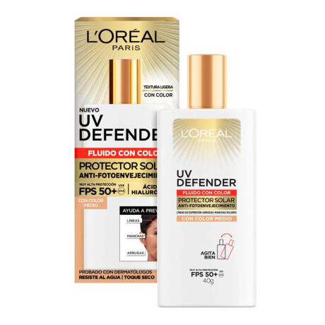 Protector Solar L'Oréal Paris UV Defender FPS50 Fluido Medio 40gr Protector Solar L'Oréal Paris UV Defender FPS50 Fluido Medio 40gr