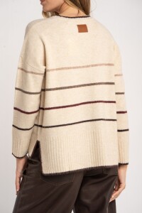 Sweater Rayado Bordeaux