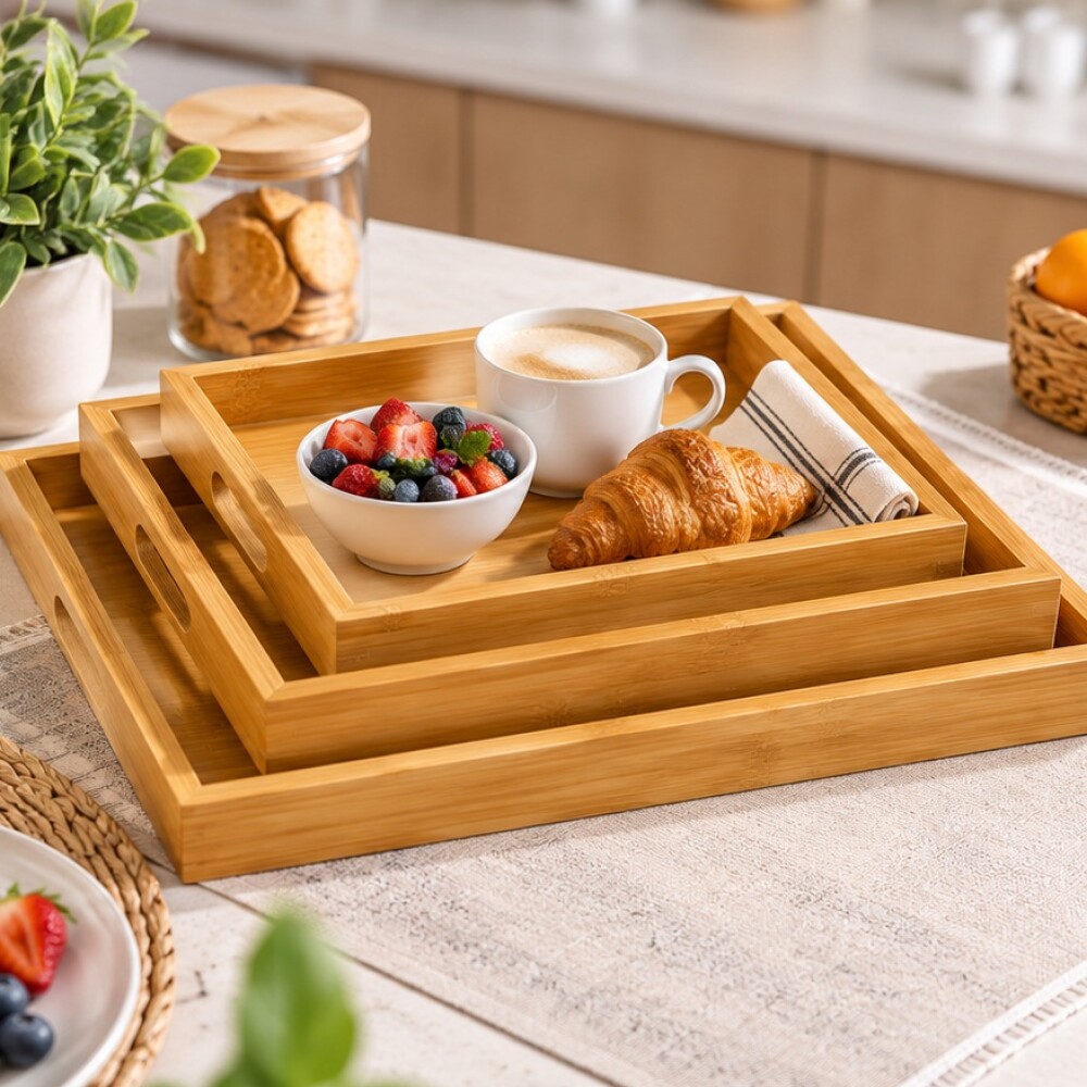 Set 3 bandejas Bamboo 47x35 Set 3 bandejas Bamboo 47x35