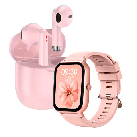 Smartwatch Gravity Z139 + Auricular Foneng Tws Bl109 SMARTWATCH GRAVITY Z139 ROSADO + AURIC
