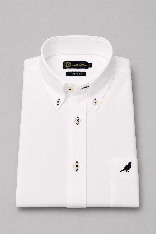 Camisa Cotton Twill Botton Down Off White