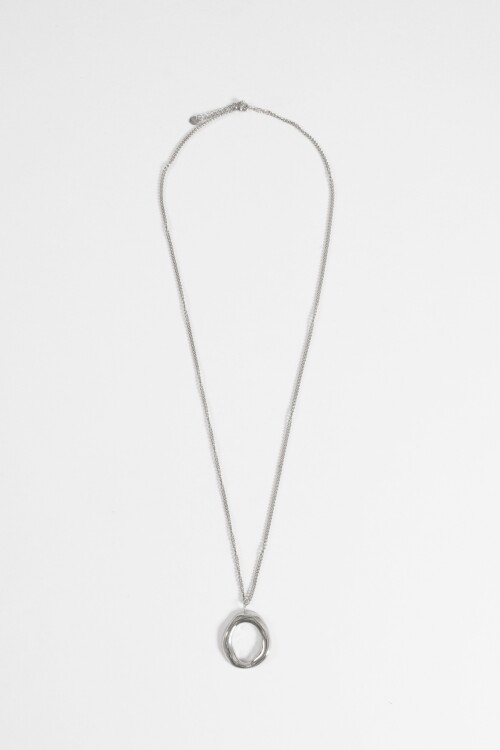 Collar acero 0 plateado