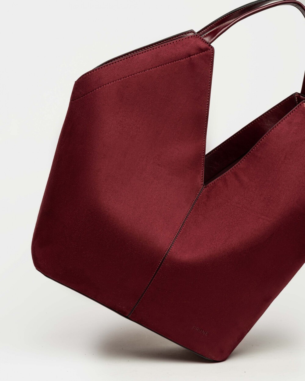 Bolso Josephine en efecto gamuza Bordeaux