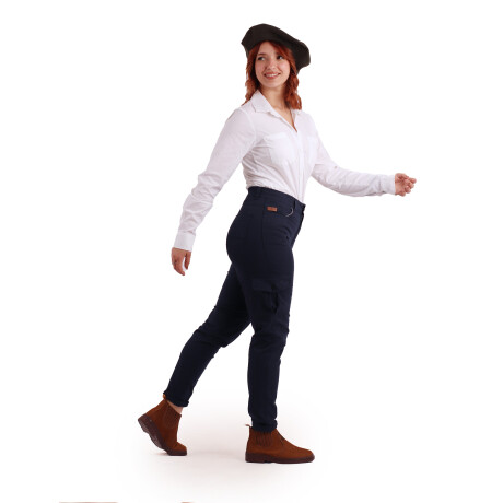 Pantalones cargo de dama Azul