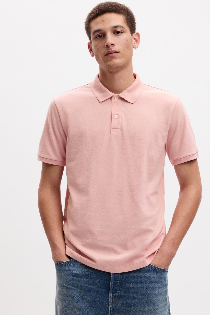 Remera Polo Pique Hombre Pink Standard