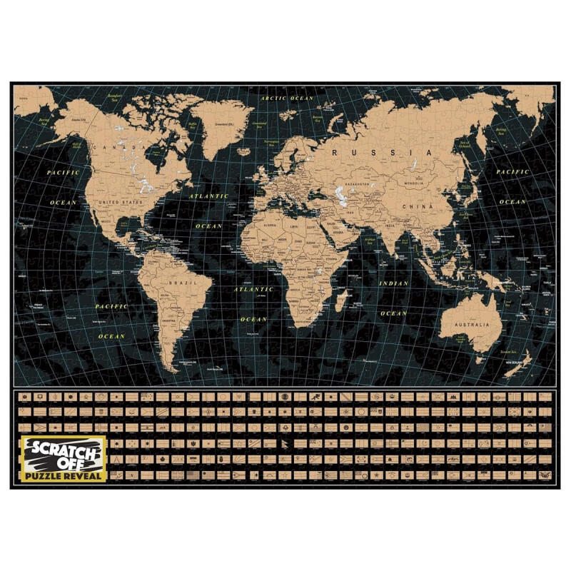 Puzzle para raspar Mapa del Mundo Puzzle para raspar Mapa del Mundo