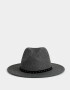 Sombreros Boho Sombrero Con Trim - Negro