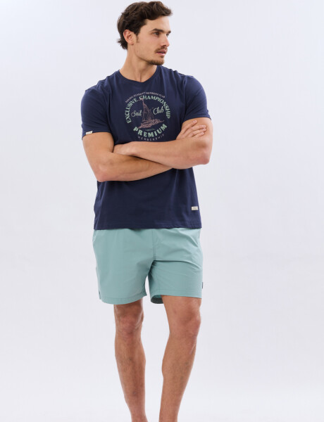 SHORT DE BAÑO FLEX LISO Denim